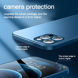 Custodia quadrata in vetro temperato satinato per iPhone