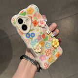 Colorful Flower Phone Case For iPhone