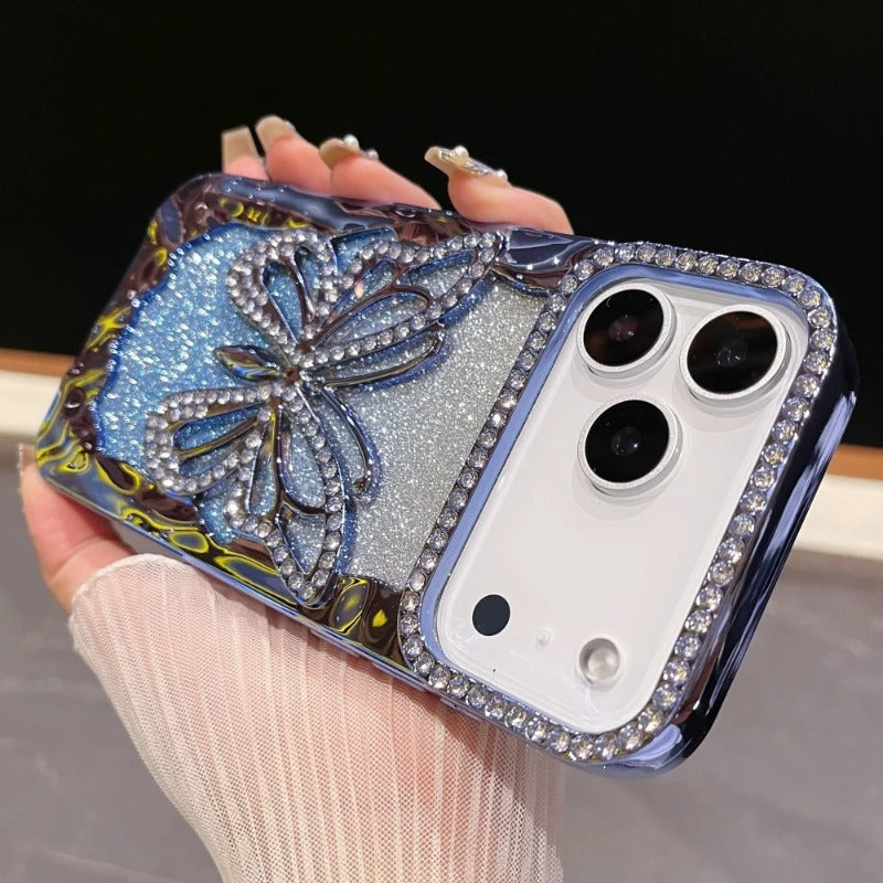 Gradient Color Glitter Diamonds Case For iPhone