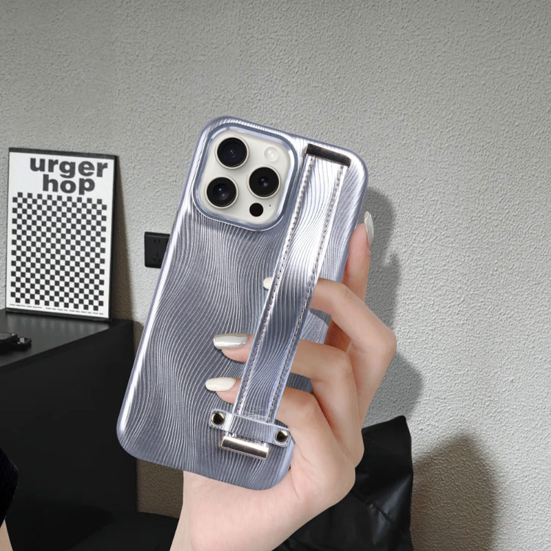 Wristband Metal Ring Lens Phone Case For iPhone