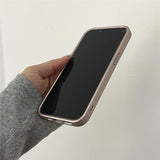 Metallic Paint Fine Sand Wave Pattern Mobile Phone Case For iPhone