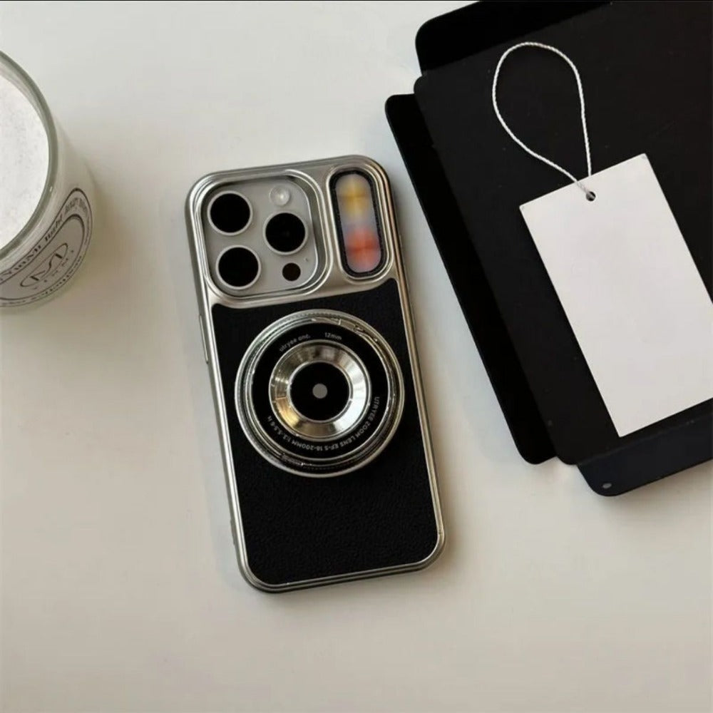 Stereo Camera Mirror Stand Phone Case For iPhone