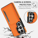 Magnetic Card-inserting Leather Phone Case For Samsung