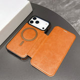 Leather Magnetic Flip Phone Case For iPhone