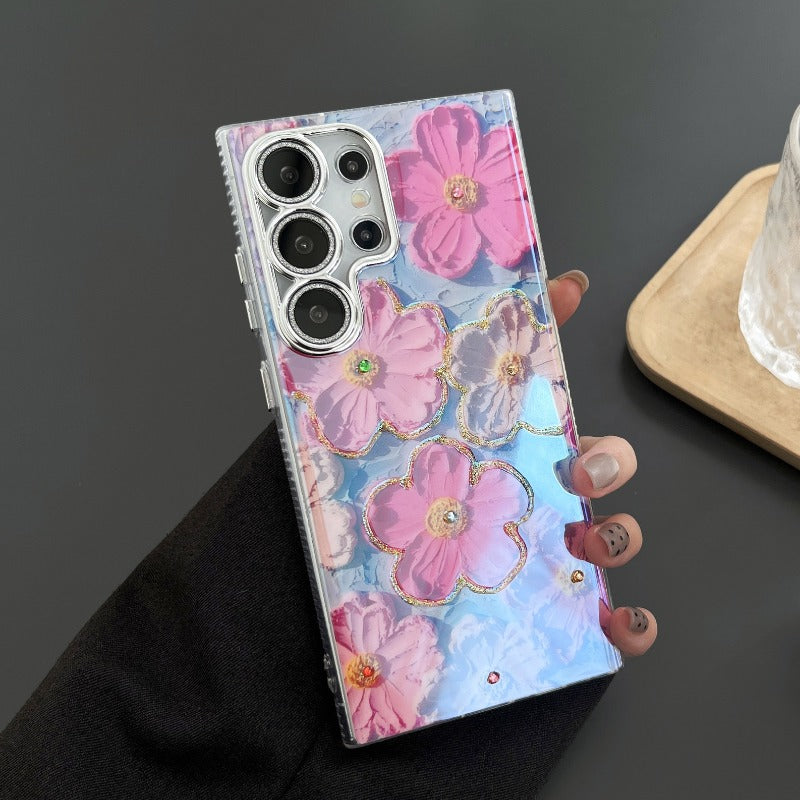 Oil painting flower phone case For Samsung