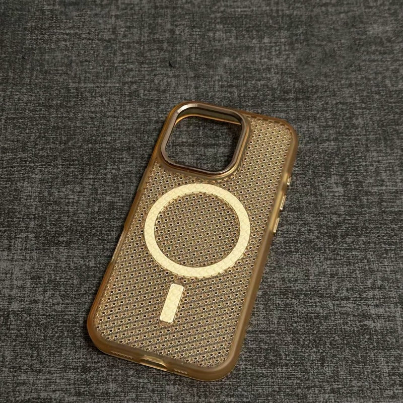 Hollow Heat Dissipation Magnetic Phone Case For iPhone