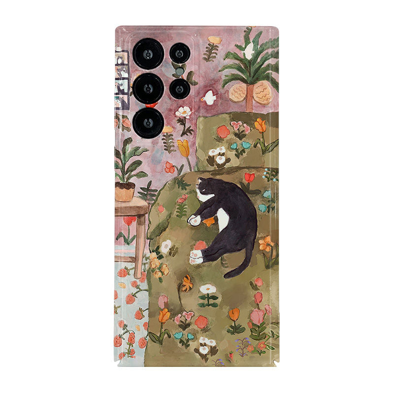 Oil Paint Cat Phone Case For Samsung