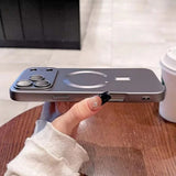 Metallic Paint Magnetic Soft Case For iPhone