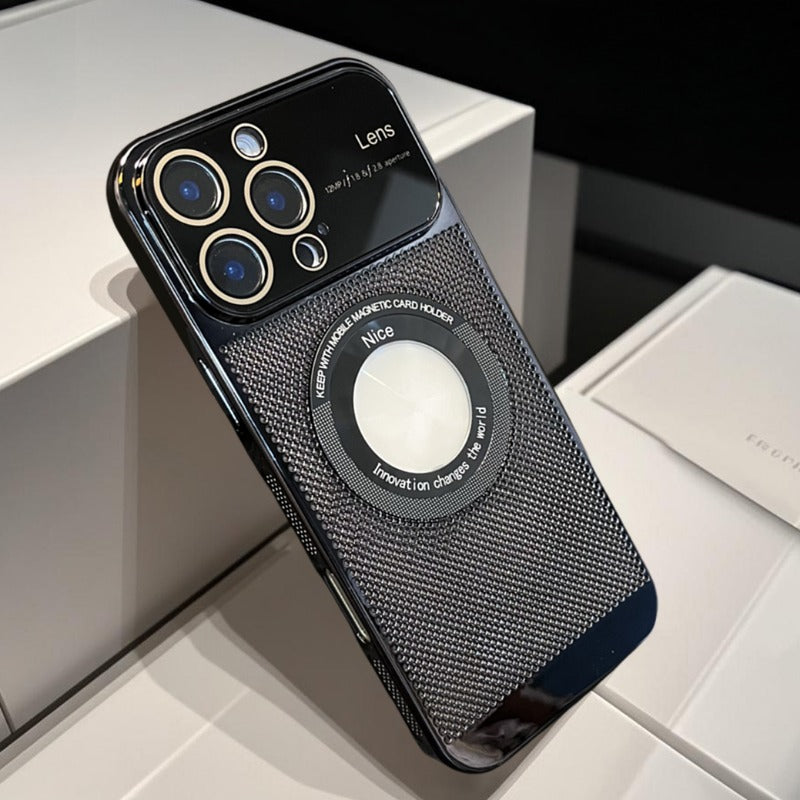 Large Window Cooling Phone Case For iPhone