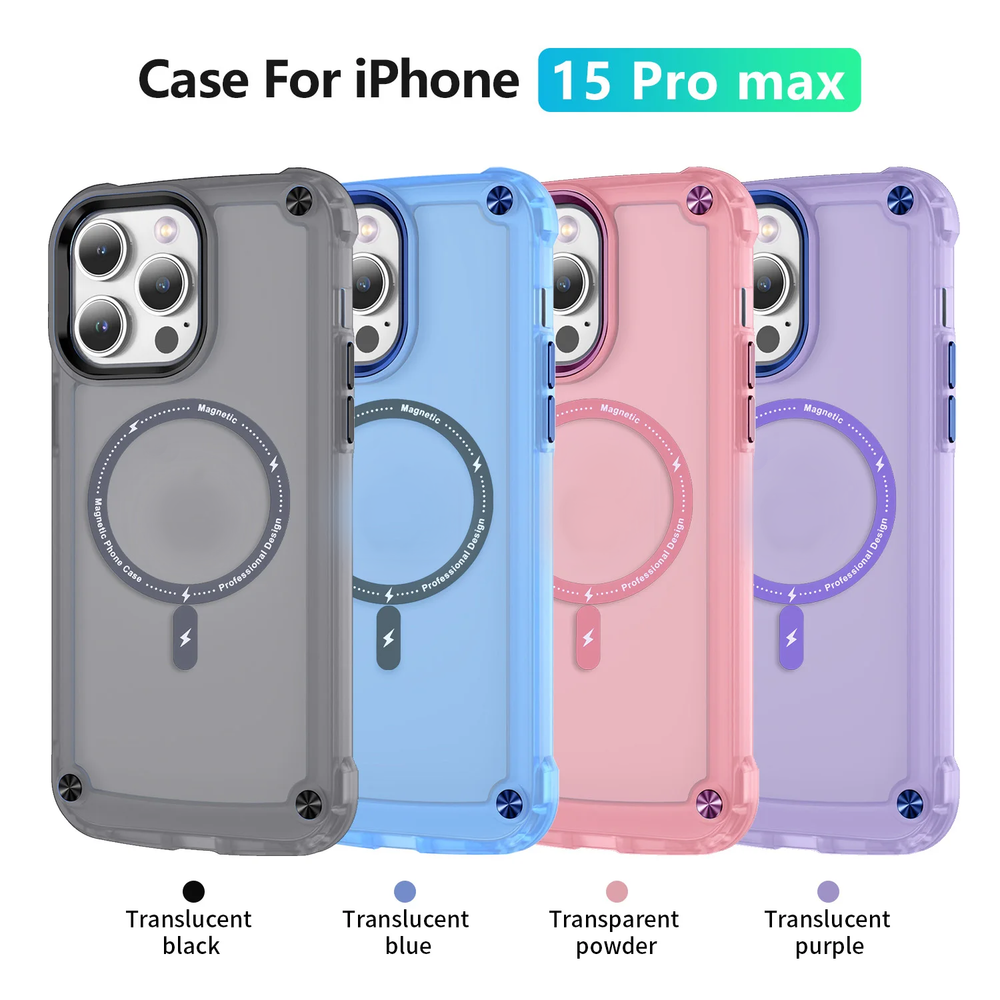 Translucent Hybrid Armor Shockproof Case For iPhone