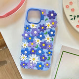 Flower Soft Silicone Luxury Phone Case For iPhone
