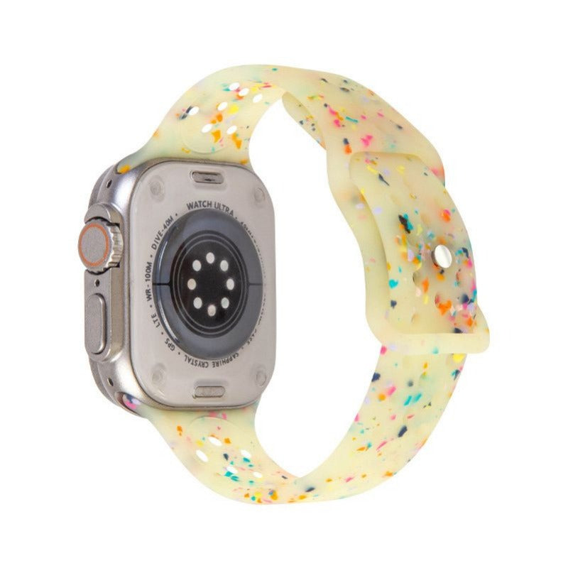 Colorful Hole Jelly Silicone Watch Strap For Apple Watch