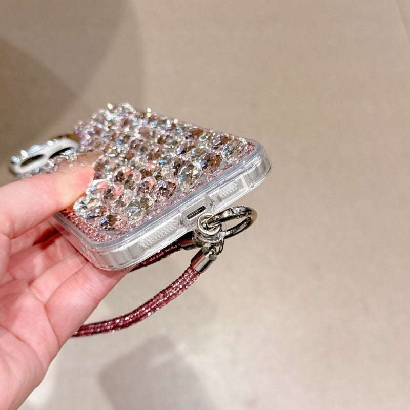 Electroplating 3D Glass Rhinestone Phone Case For iPhone