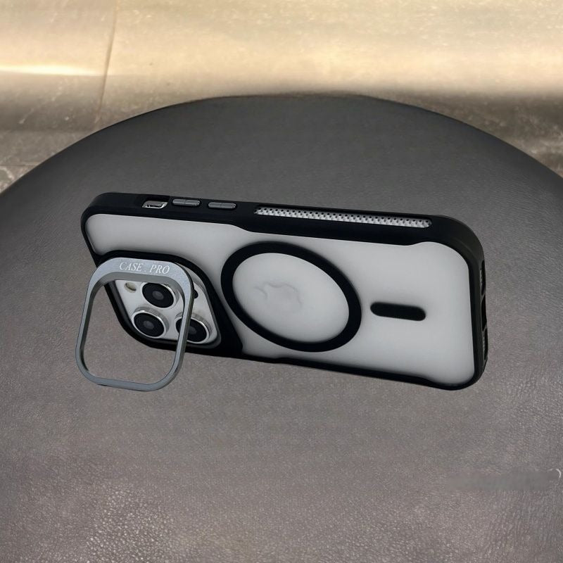 Hardware Lens Bracket Phone Case For iPhone