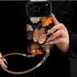 Maple Leaf Lanyard Phone Case For iPhone
