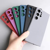Matte quicksand Slim Soft Sandstone Back Case For Samsung