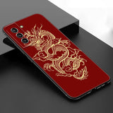 Dragon Pattern Black Silicone Phone Case For Samsung