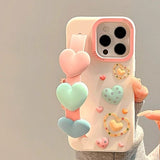 3D Heart Wristband Phone Case For iPhone
