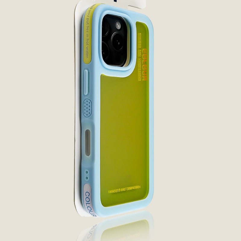Contrast Color Anti-collision Strip Phone Case For iPhone