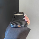 Striped Magnetic Phone Case For iPhone