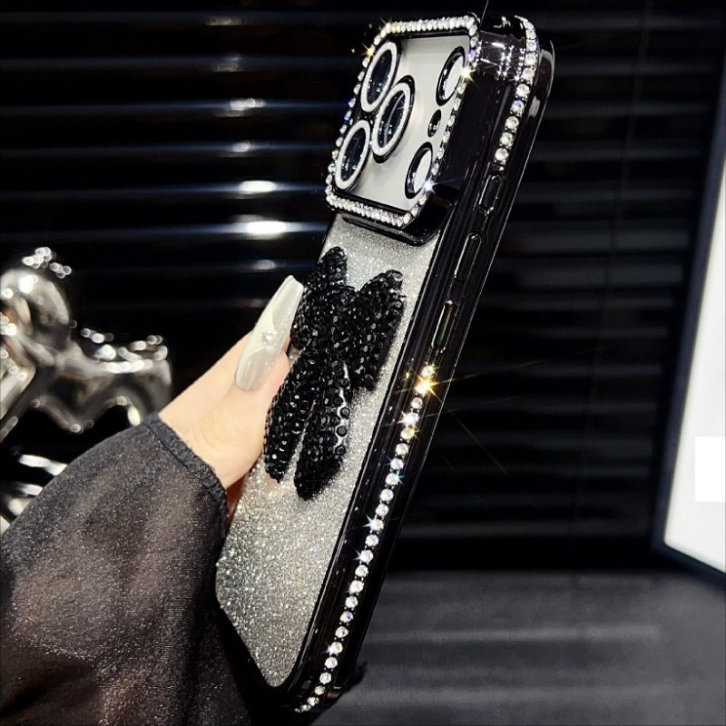 3D Bow Electroplated Phone Case For iPhone