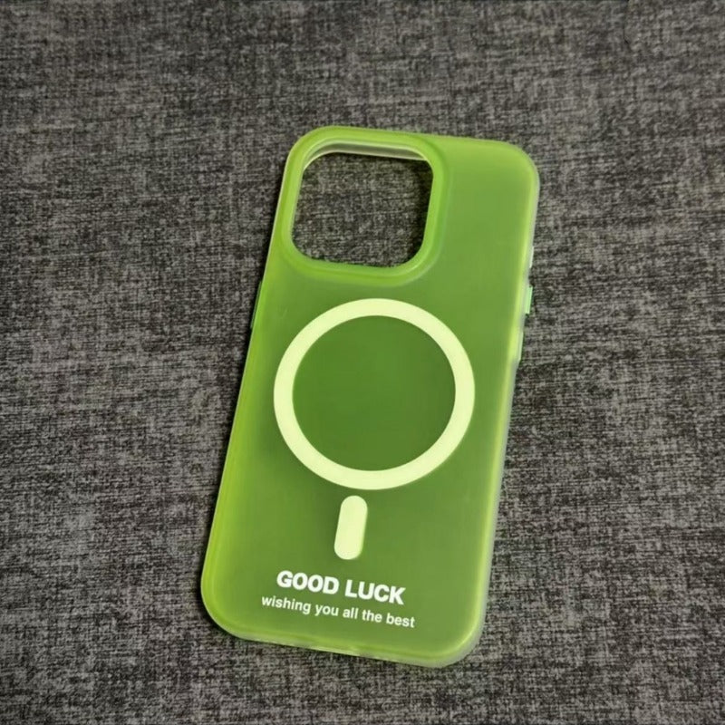 Simple Bright Color Magnetic Phone Case For iPhone