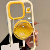 Epoxy Oil Painting Lemon Magnetic Mobile Phone Case For iPhone