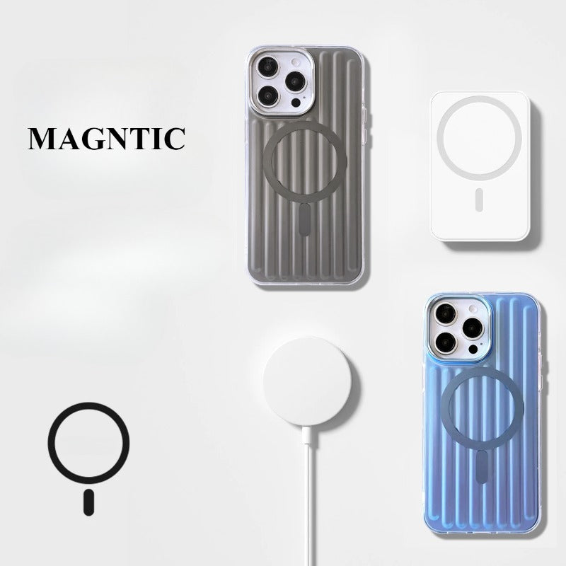 Corrugated Magnetic Phone Case For iPhone