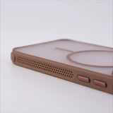 Large Window Magnetic Frosted Phone Case For iPhone
