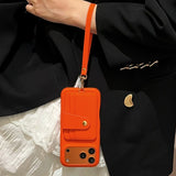 Litchi Leather Phone Case For iPhone