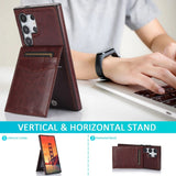 Leather Card Holder Phone Case For Samsung