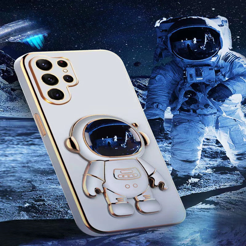 Electroplating Astronaut Bracket Phone Case For Samsung