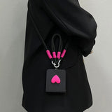 Heart-shaped Crossbody Phone Case with Carrying Strap For Samsung Z Flip 7 6 5