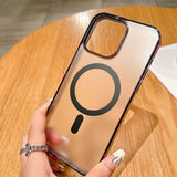 Magnetic Matte Transparent Phone Case For iPhone