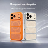 Honeycomb Heat Dissipation Magnetic Phone Case  for iPhone