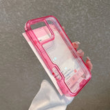 Clear PC+TPU 3 in 1 Anti-drop Armor Phone Case For iPhone