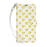Floral Lanyard Flip Phone Case For Samsung