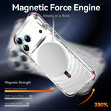Transparent Magnetic Shockproof Airbag Phone Case For iPhone