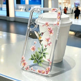 Flower Bird Clear Soft Case For Samsung