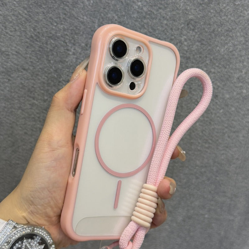 Thin Circle Magnetic Transparent Phone Case For iPhone