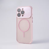 Large Window Magnetic Frosted Phone Case For iPhone
