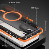 Fully Covered Frosted Magnetic Airbag Anti-fall Mobile Phone Case For iPhone