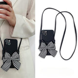 Bow Card Crossbody Phone Case For iPhone