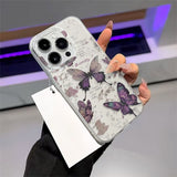 Purple Butterfly Shockproof Phone Case For iPhone
