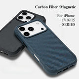 Carbon Fiber Magnetic Phone Case For iPhone