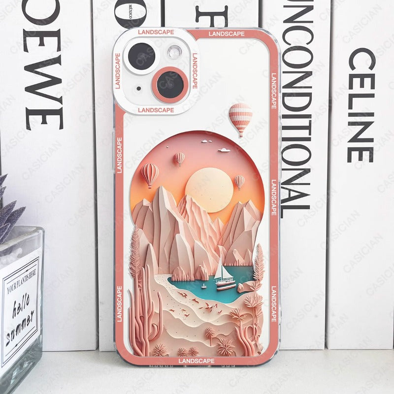 Landscape Anti-fall Phone Case For iPhone