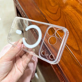 Crystal Clear Hard Magnetic Phone Case For iPhone
