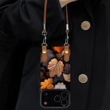 Maple Leaf Lanyard Phone Case For iPhone