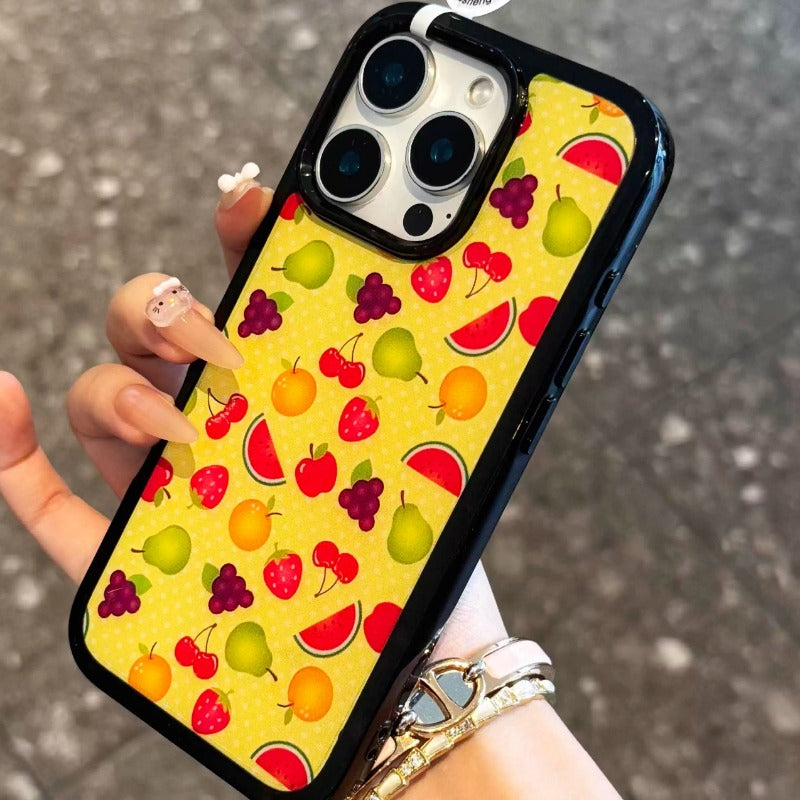 Bright Black Frame Acrylic Phone Case For iPhone
