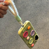 Plush Button Anti-Fall Phone Case For iPhone